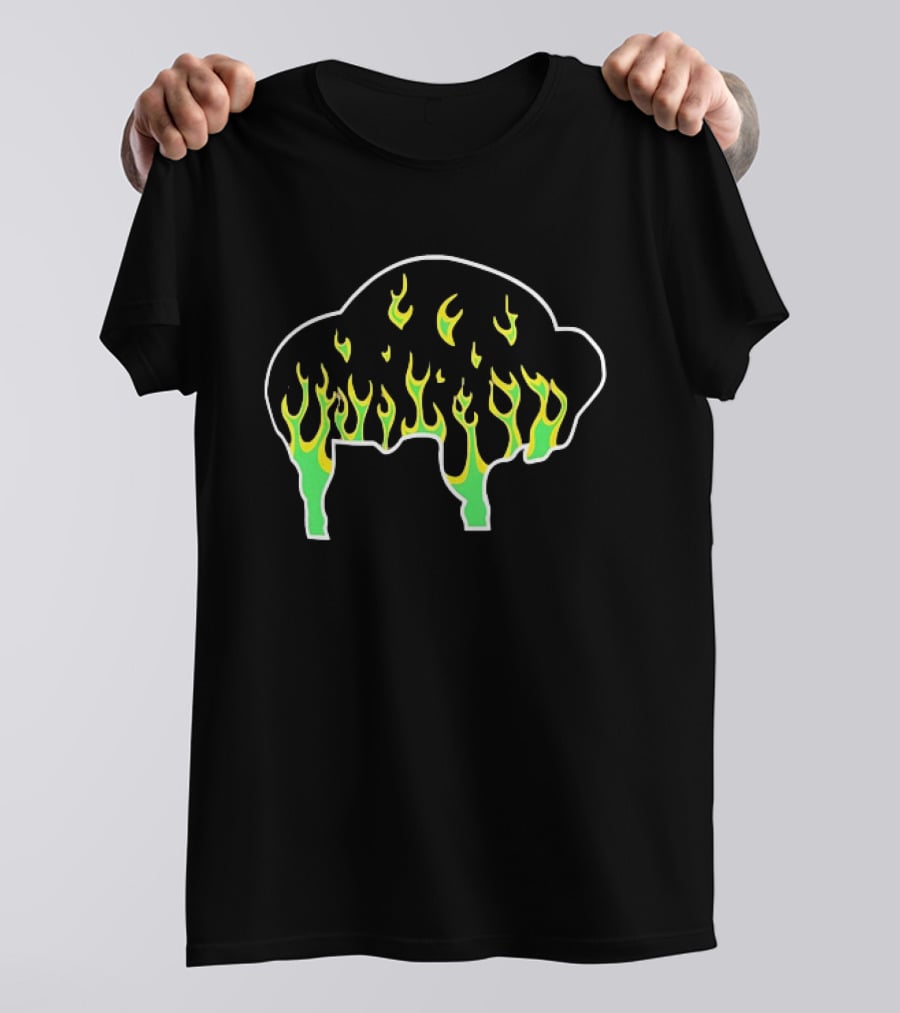 Buffalo Flaming Buffalo Fire T-Shirt