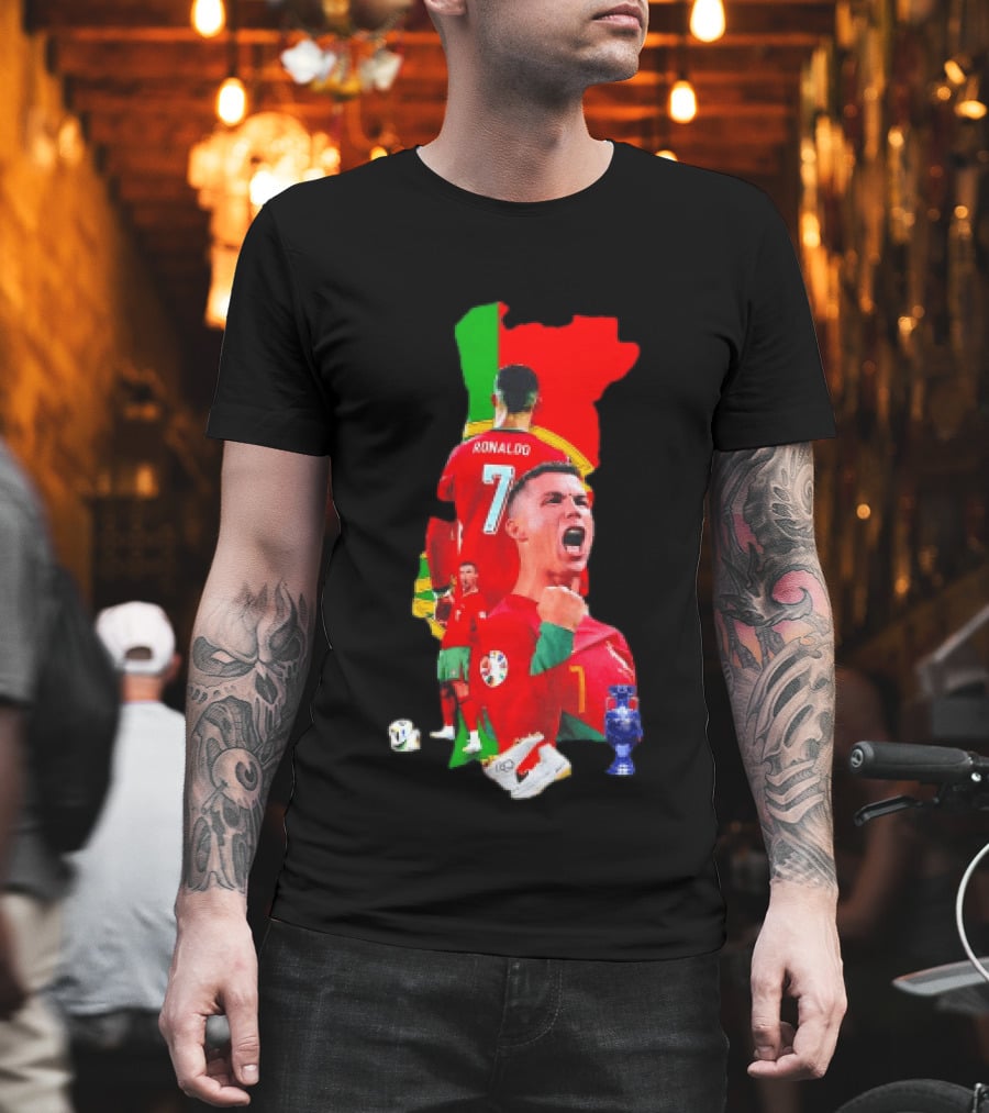 CR7 Portugal Cristiano Ronaldo Celebrating Portugal National Team Victory T-Shirt