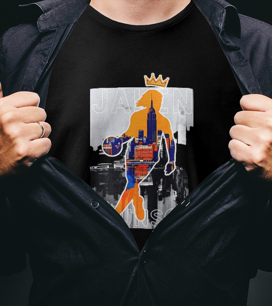 King Of New York Jalen Brunson New York Knicks NBA 2026 Skyline T-Shirt