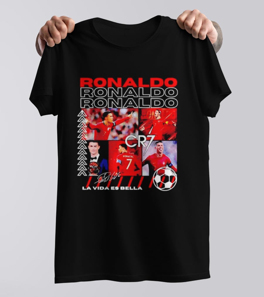 Ronaldo CR7 Portugal La Vida Es Bella T-Shirt