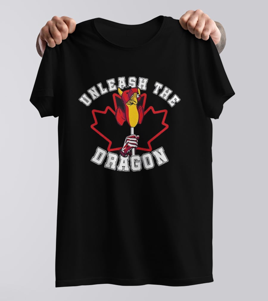 Unleash The Dragon Toronto Baseball Maple Leaf T-Shirt