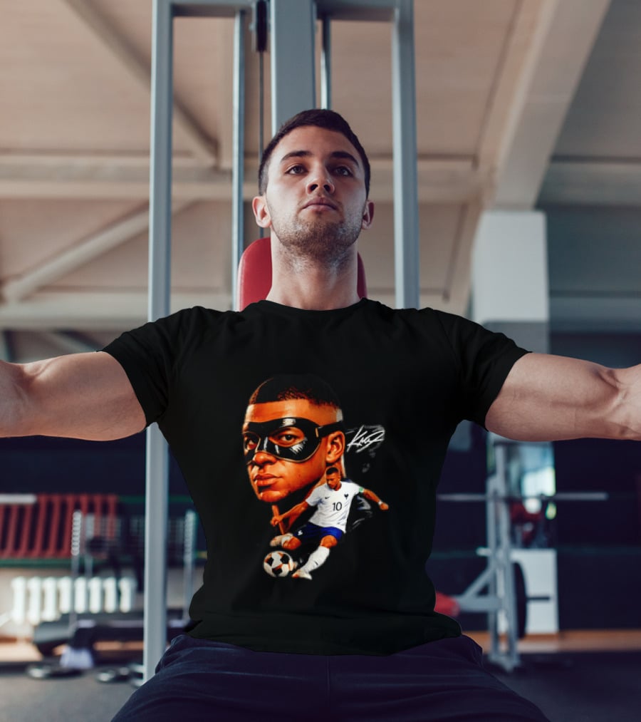 France Kylian Mbappe 10 Soccer Star Masked Player T-Shirt