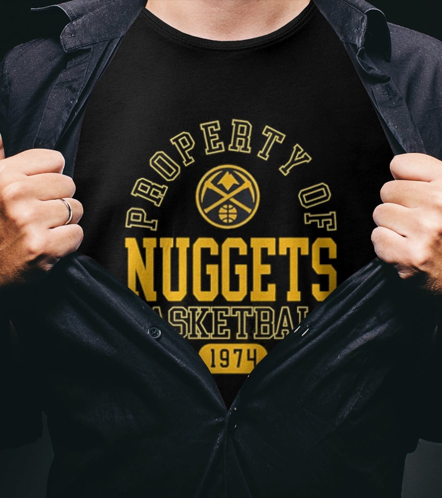 Property Of Nuggets Basketball 1974 Team Spirit T-Shirt
