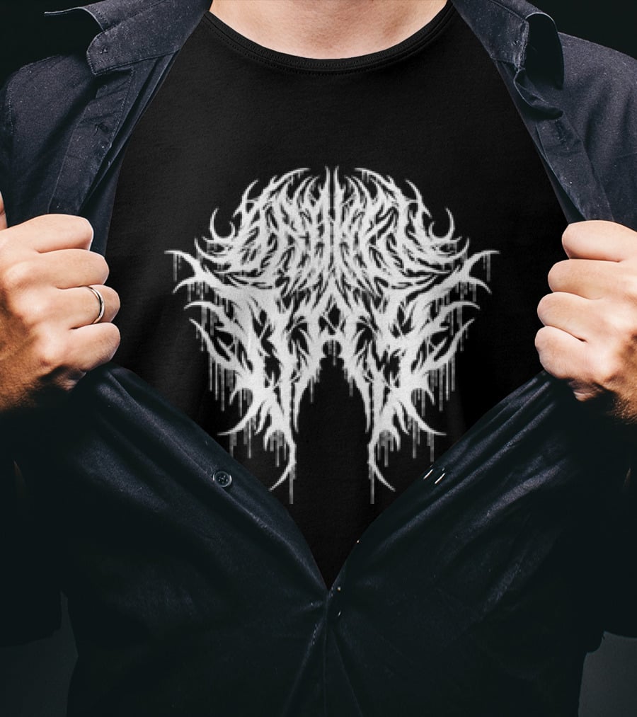 Orphalis Death Metal Band Logo White Grunge T-Shirt