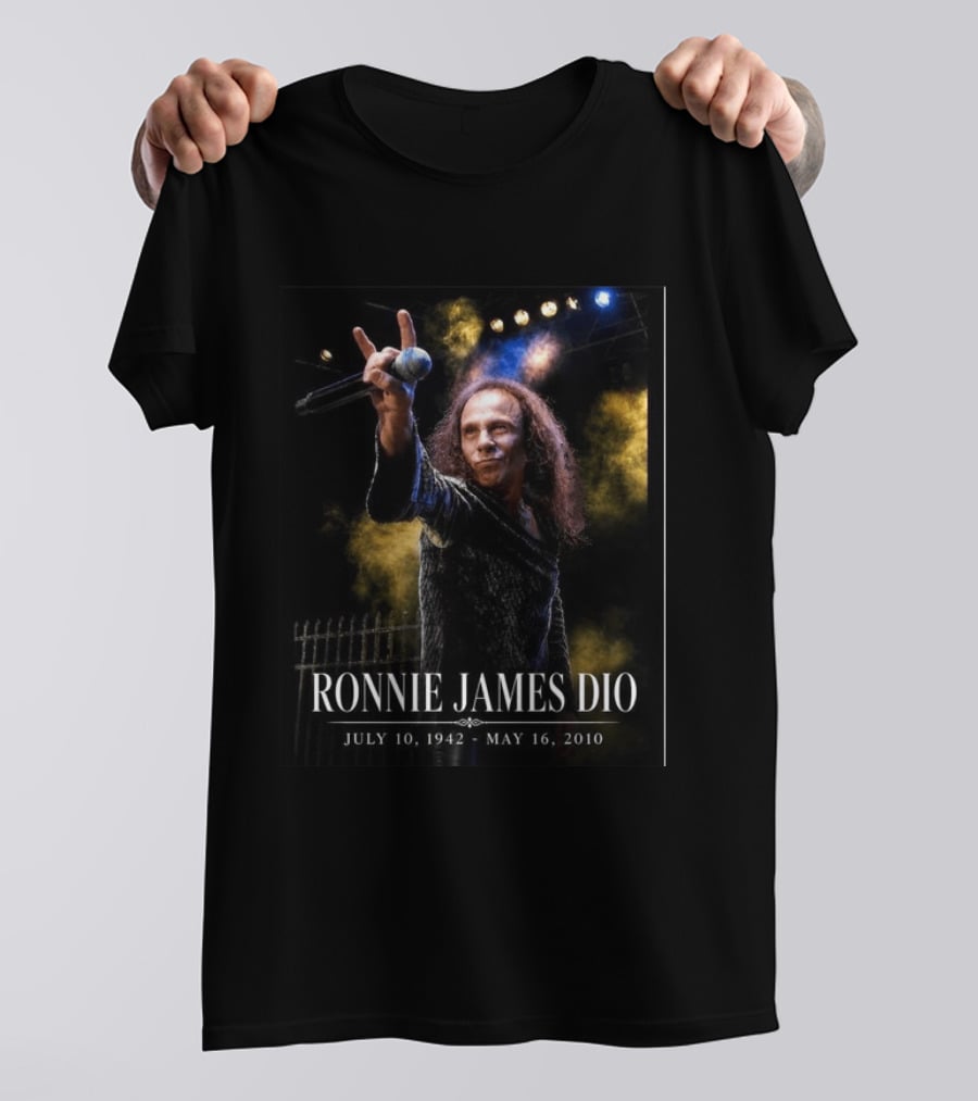 Ronnie James Dio Rock Legend July 10 1942 May 16 2010 T-Shirt