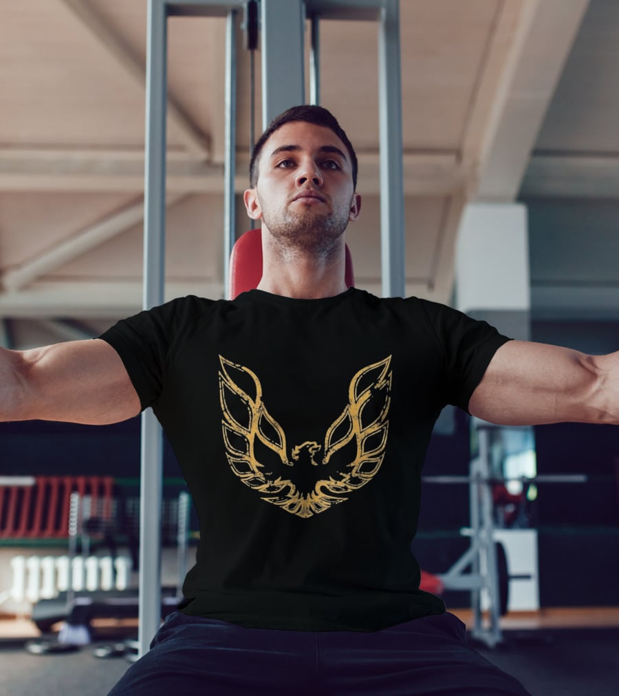 Pontiac Firebird Screaming Chicken Grunge Gold T-Shirt