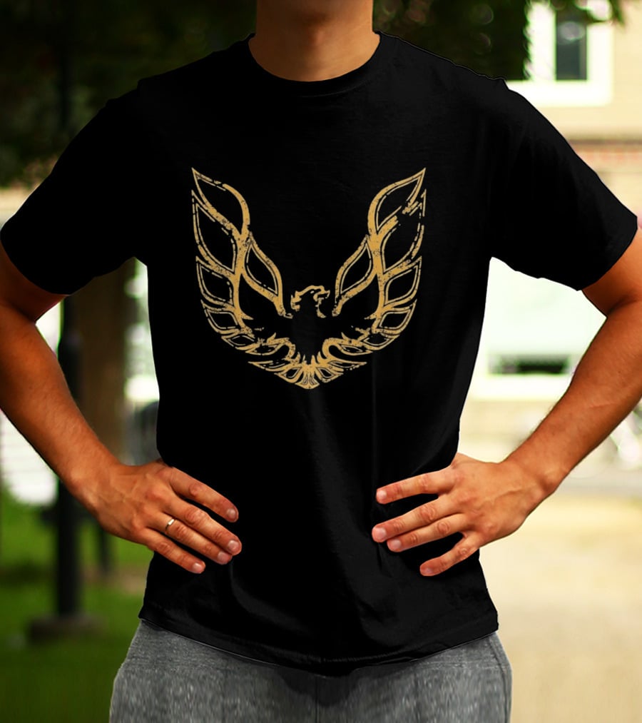 Pontiac Firebird Screaming Chicken Grunge Gold T-Shirt