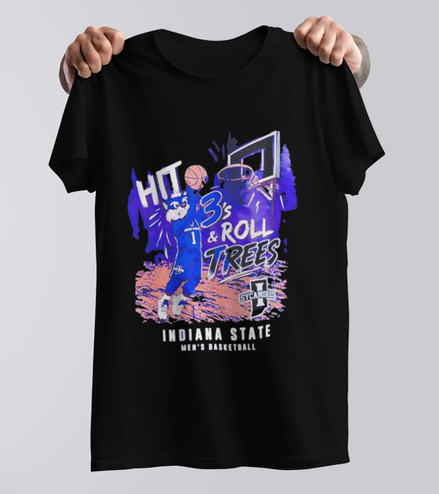 Indiana State Hit 3s And Roll Trees Sycamores Basketball T-Shirt
