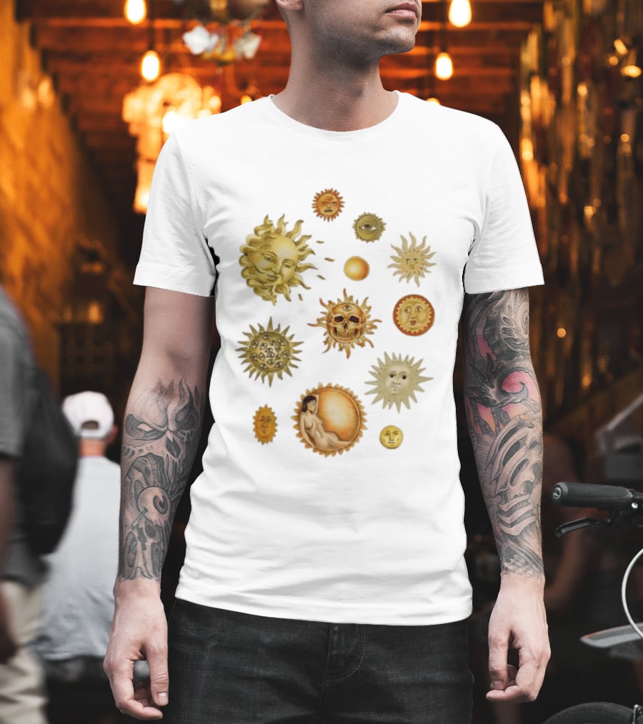 Celestial Sun Orbs Alchemy Mystic Symbols Occult Mystical T-Shirt