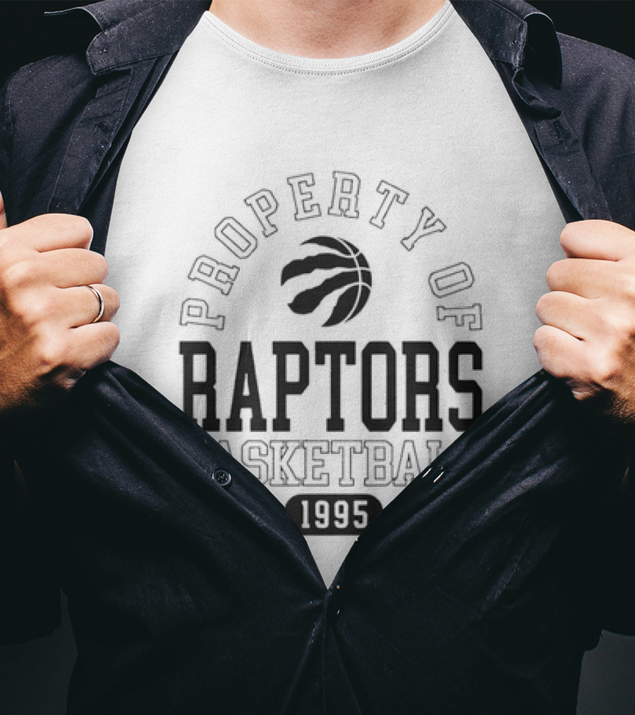 Property Of Raptors Basketball 1995 Toronto Raptors Retro Vintage NBA T-Shirt