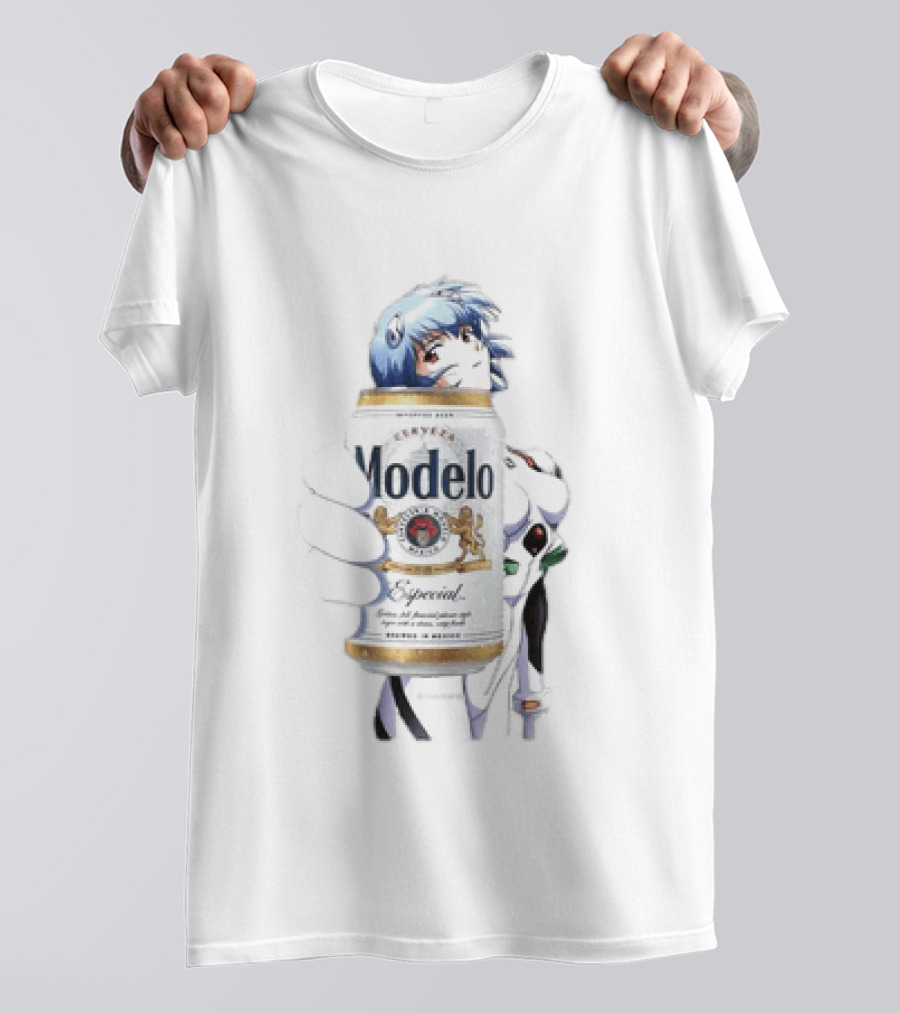 Rei Ayanami Modelo Especial Beer Neon Genesis Evangelion T-Shirt