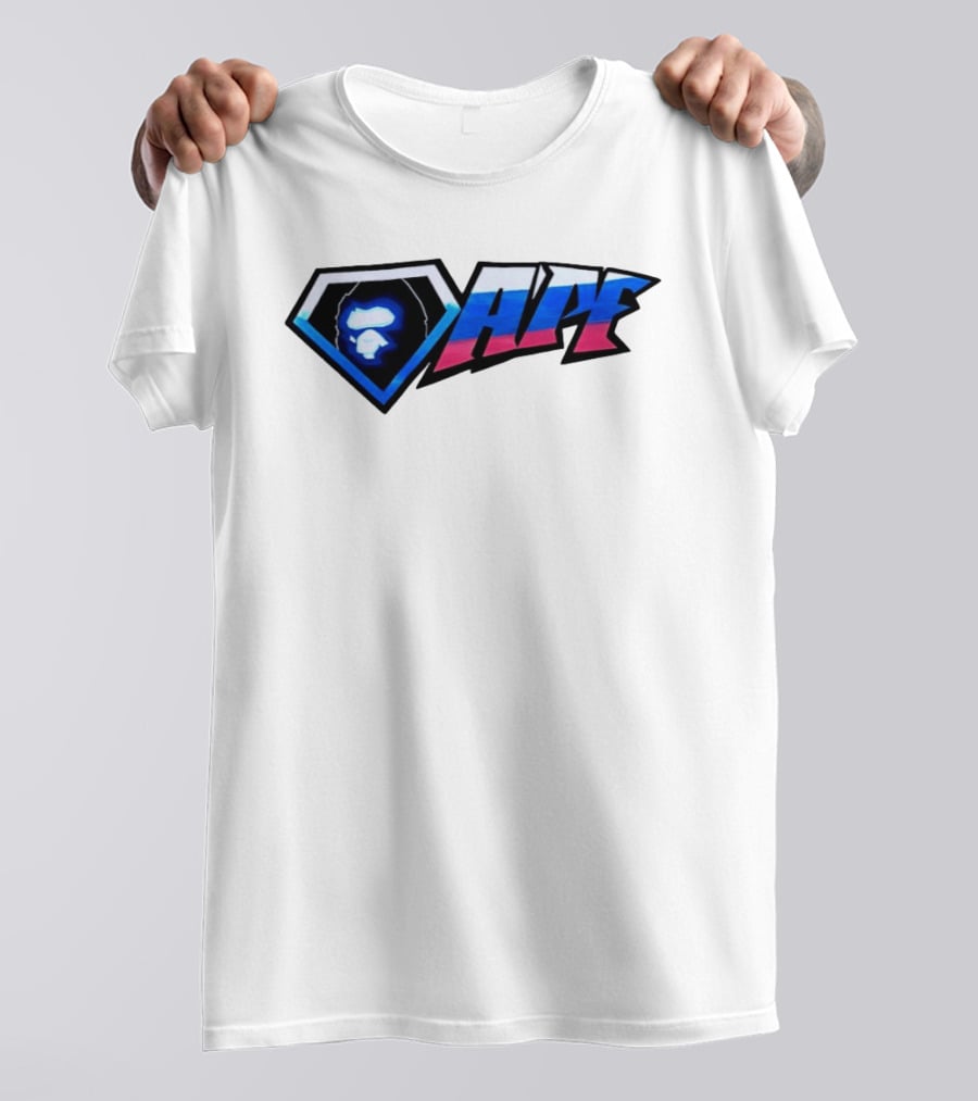 Gorilla Diamond APE Shield Blue Red Gradient T-Shirt