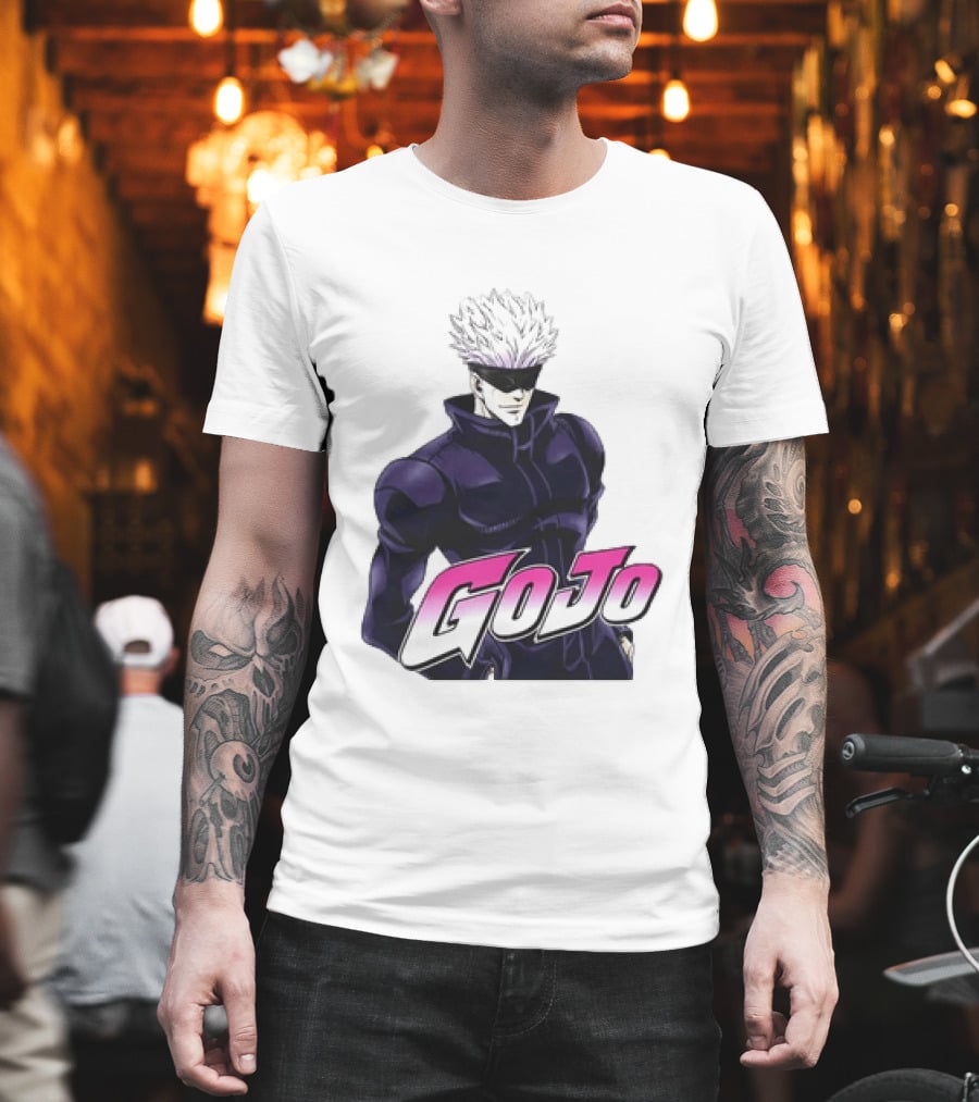 Satoru Gojo Jujutsu Kaisen Anime Crossover Jojo T-Shirt
