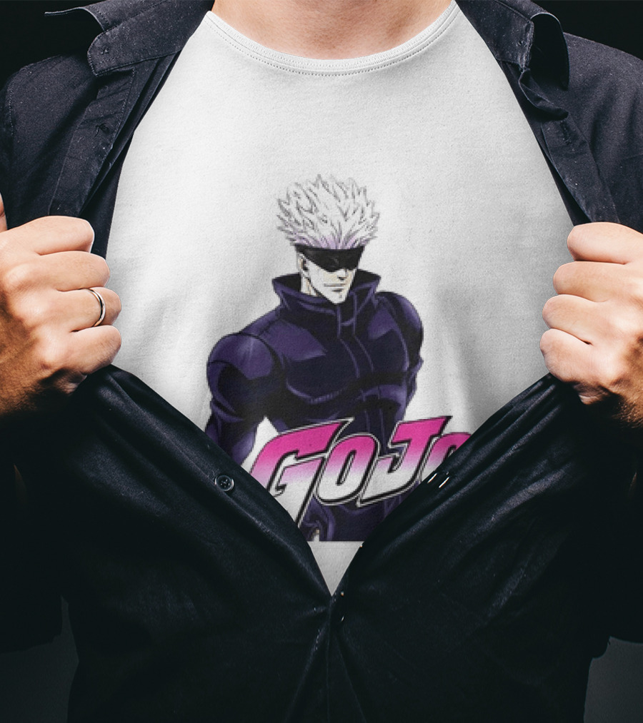 Satoru Gojo Jujutsu Kaisen Anime Crossover Jojo T-Shirt