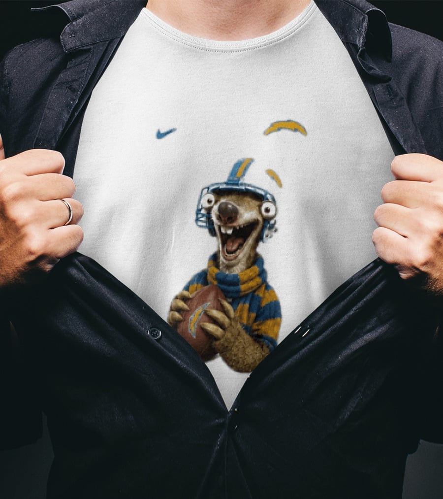 Sid Ice Age Los Angeles Chargers Football Fan Gear T-Shirt