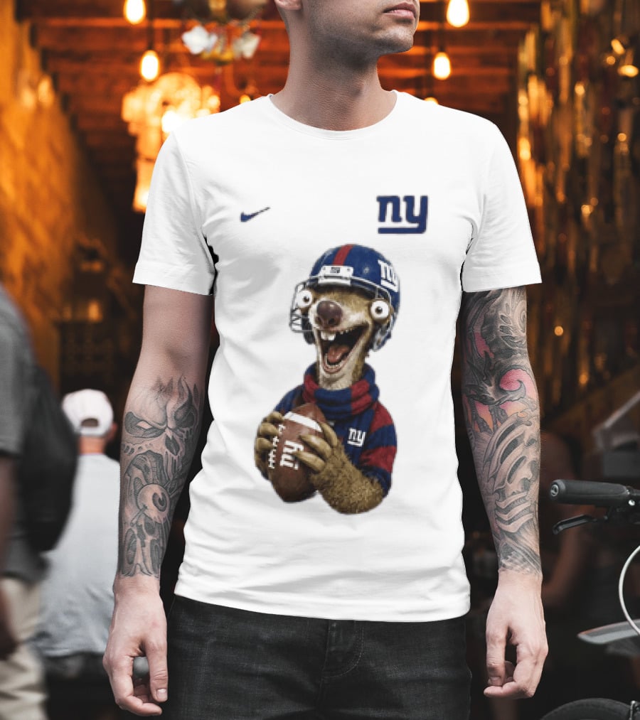 Sid The Sloth New York Giants Football NFL Fan Gear T-Shirt