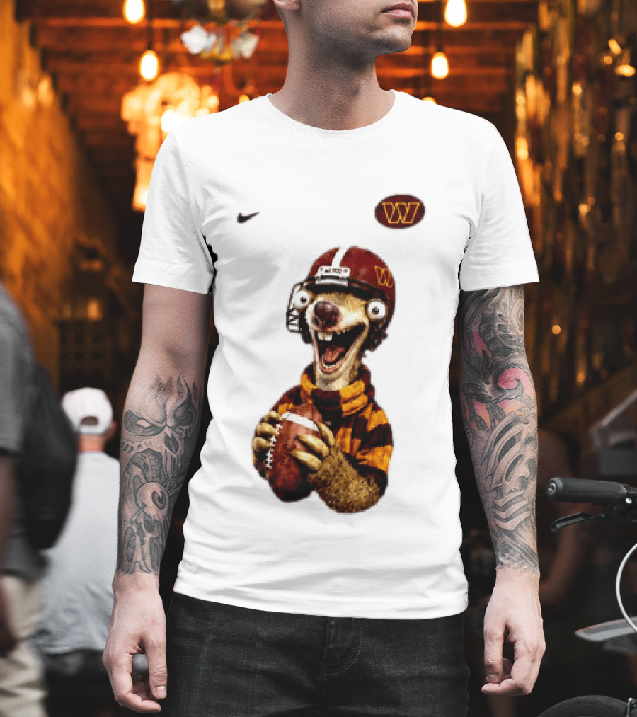 Sid The Sloth Washington Commanders Football Helmet Nike T-Shirt