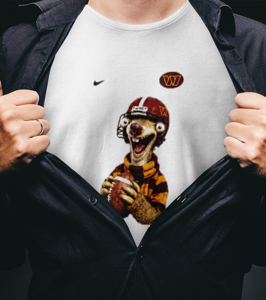 Sid The Sloth Washington Commanders Football Helmet Nike T-Shirt