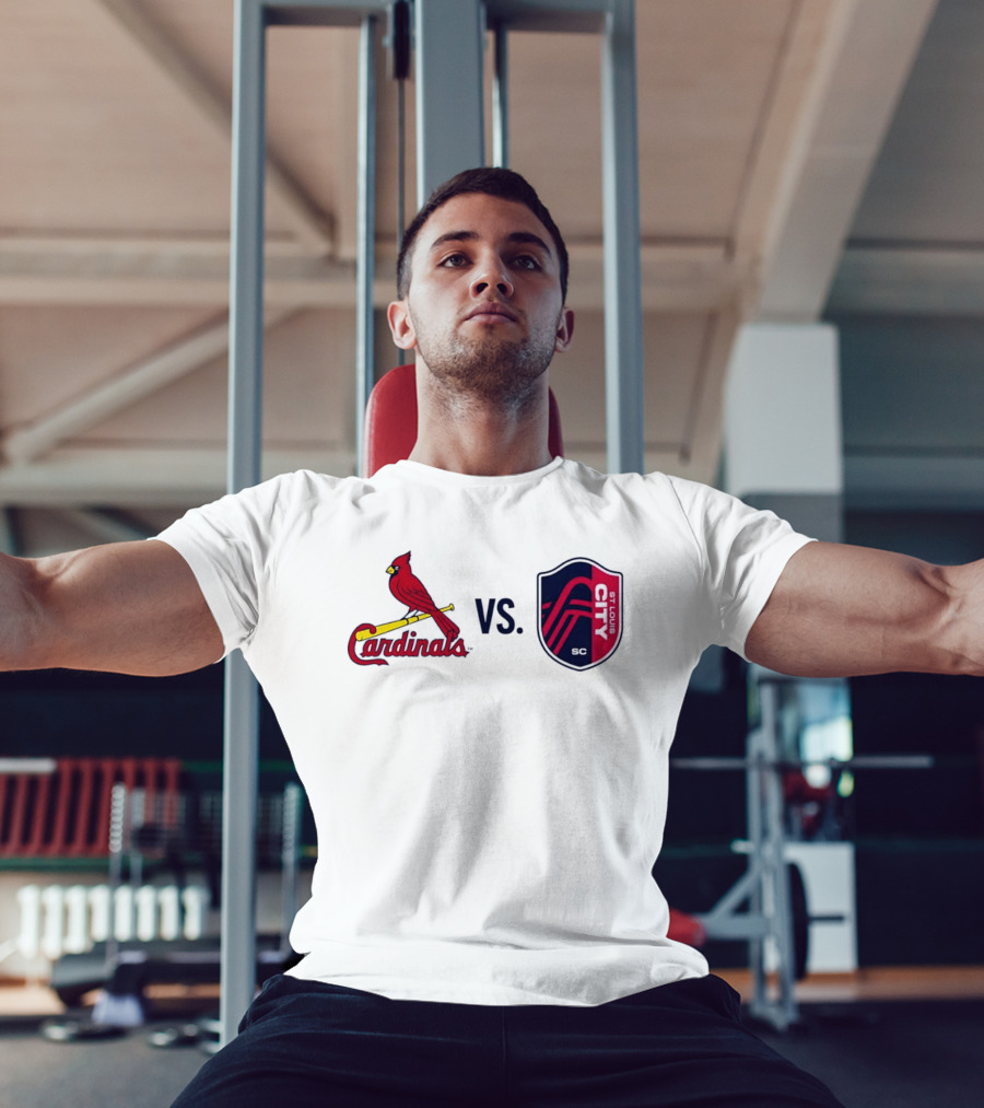 St Louis Cardinals Vs St Louis City SC Matchup T-Shirt