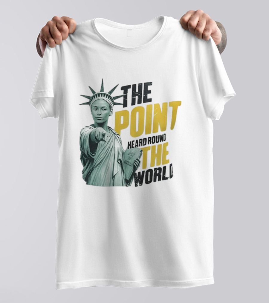 The Point Heard Round The World Statue Of Liberty Sophie Cunningham Indiana Fever T-Shirt