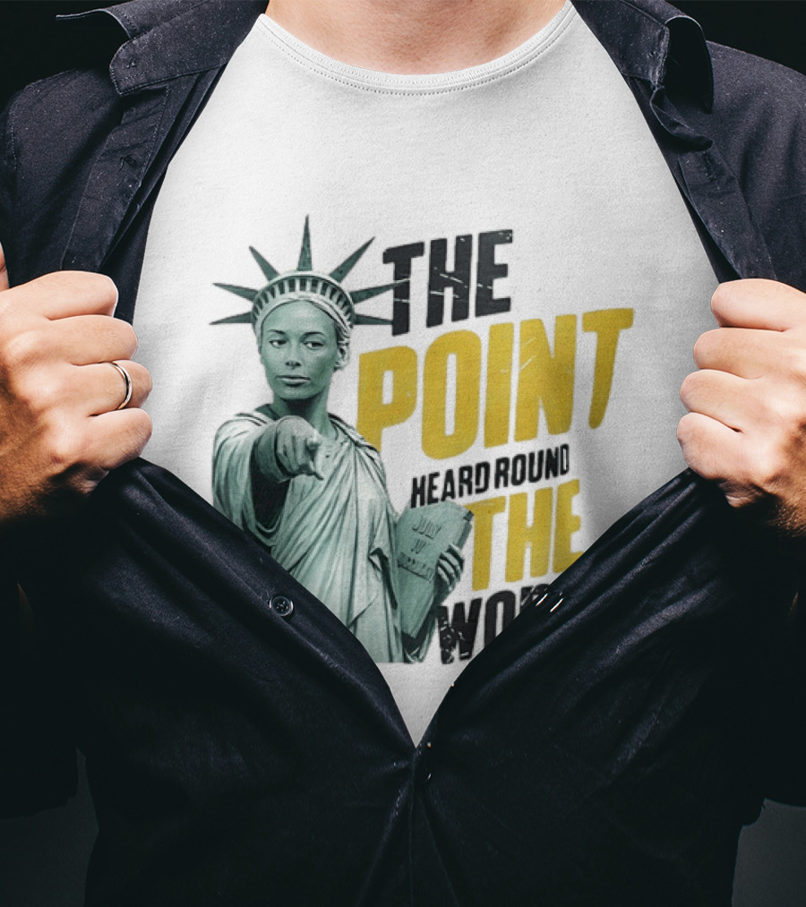 The Point Heard Round The World Statue Of Liberty Sophie Cunningham Indiana Fever T-Shirt