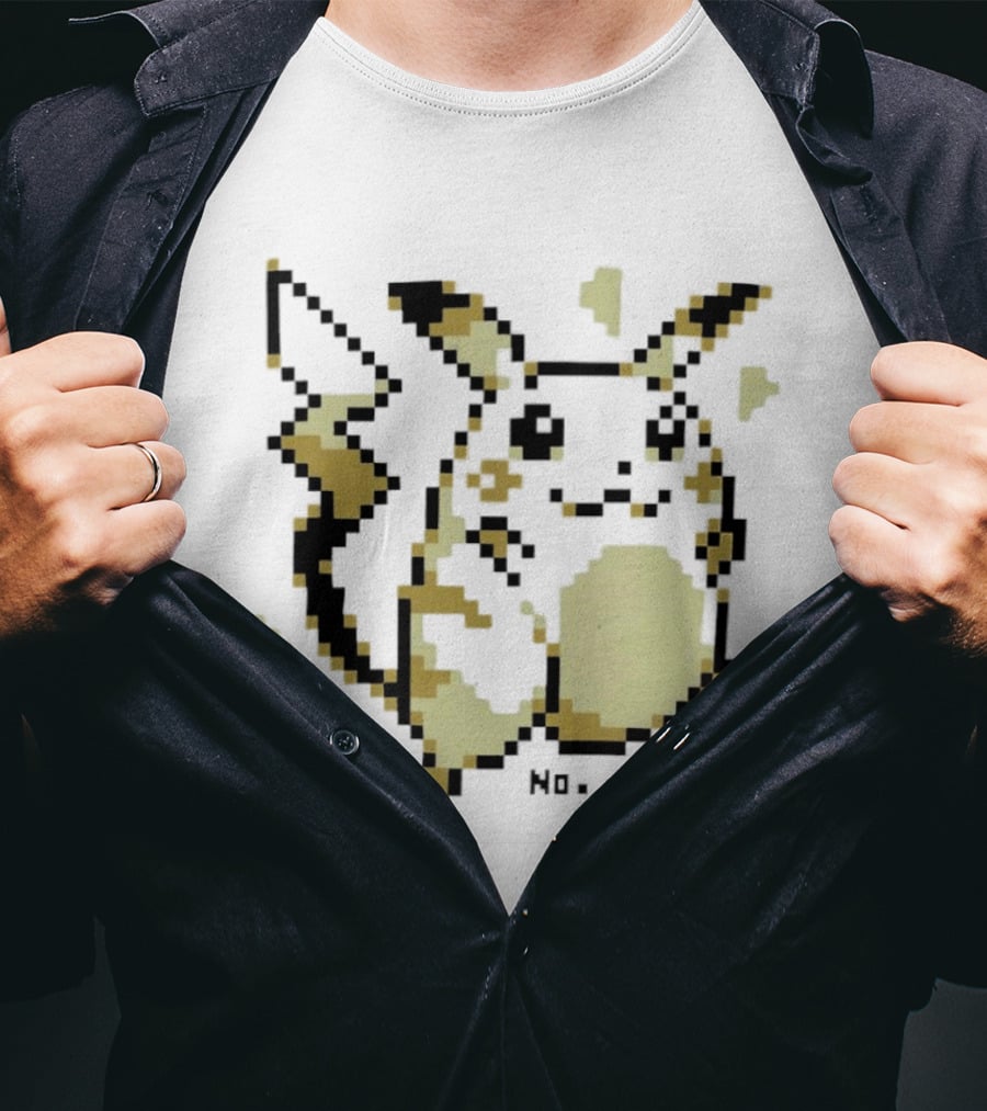 No 025 Pikachu Electricity Spark Pixel T-Shirt
