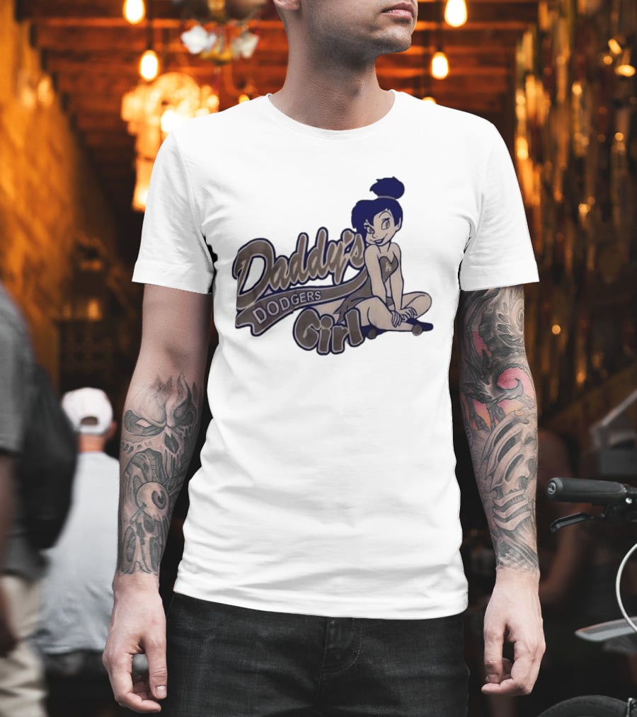 Daddy's Dodgers Girl Tinker Bell Los Angeles T-Shirt