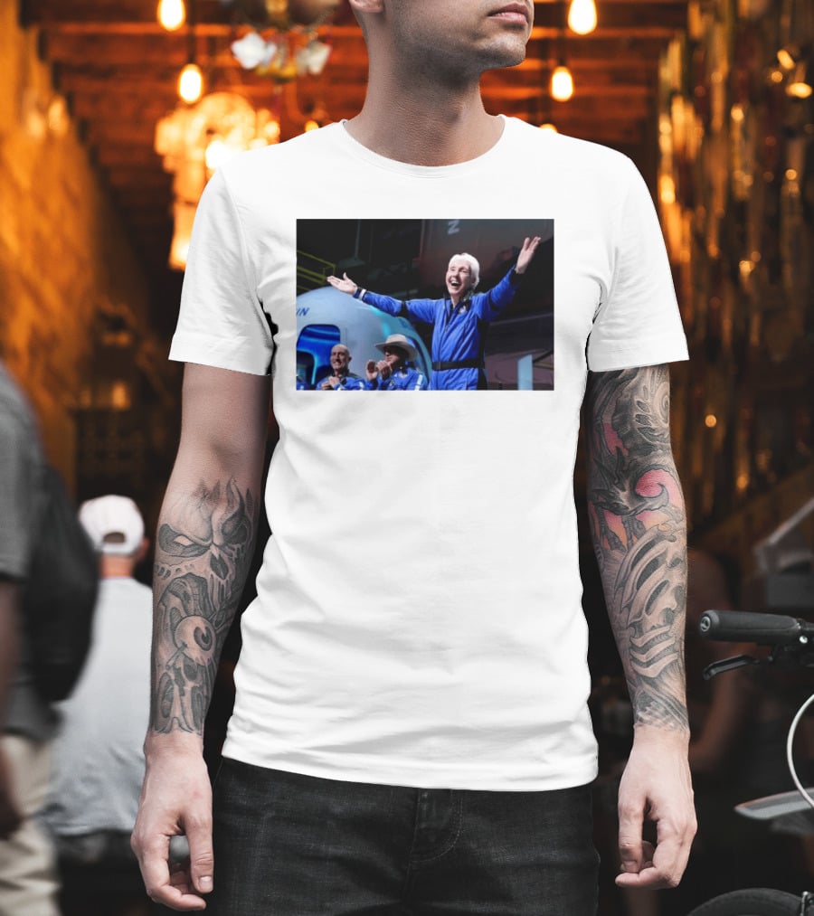 Wally Funk Age Record Space Travel Blue Origin Crew Celebration T-Shirt