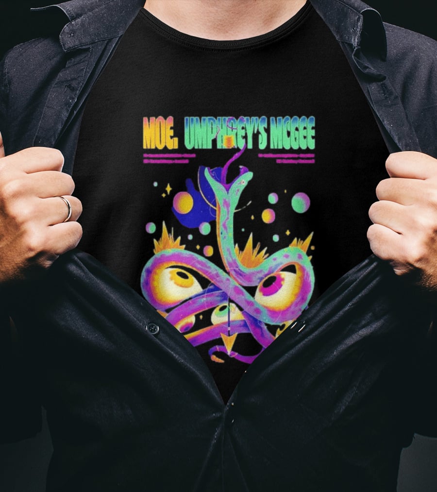 Moe. Umphrey's McGee July 2026 Tour Psychedelic Spiral T-Shirt