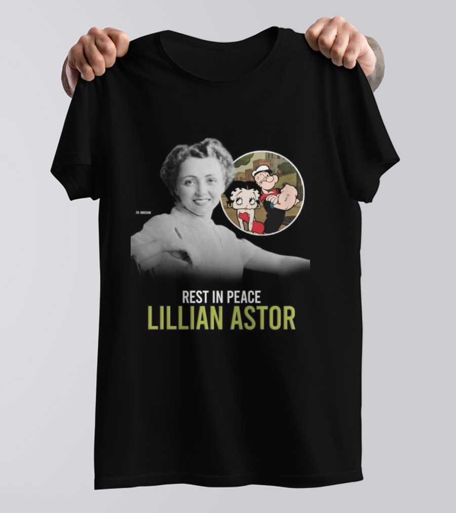 Rest In Peace Lillian Astor Betty Boop Popeye T-Shirt