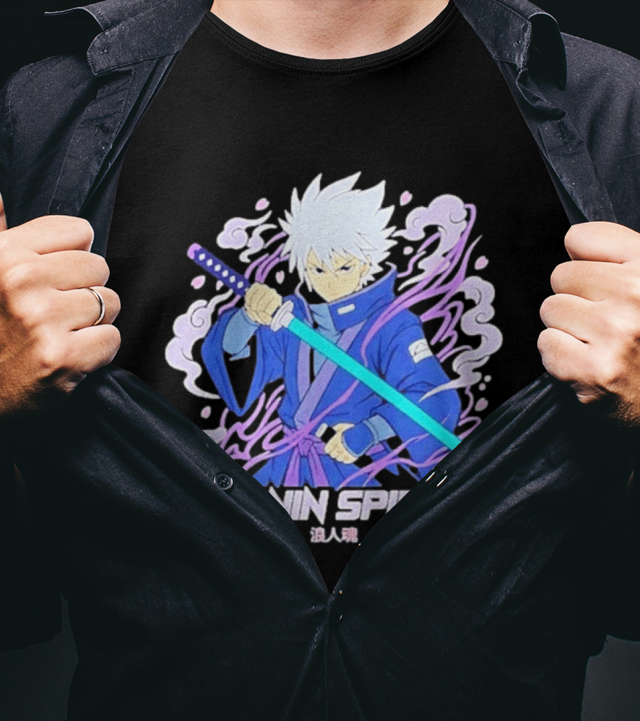 Ronin Spirit Anime Samurai Warrior Katana Manga T-Shirt