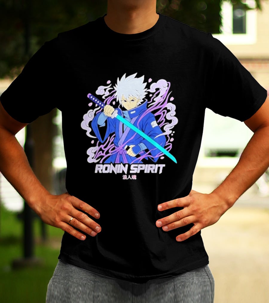 Ronin Spirit Anime Samurai Warrior Katana Manga T-Shirt