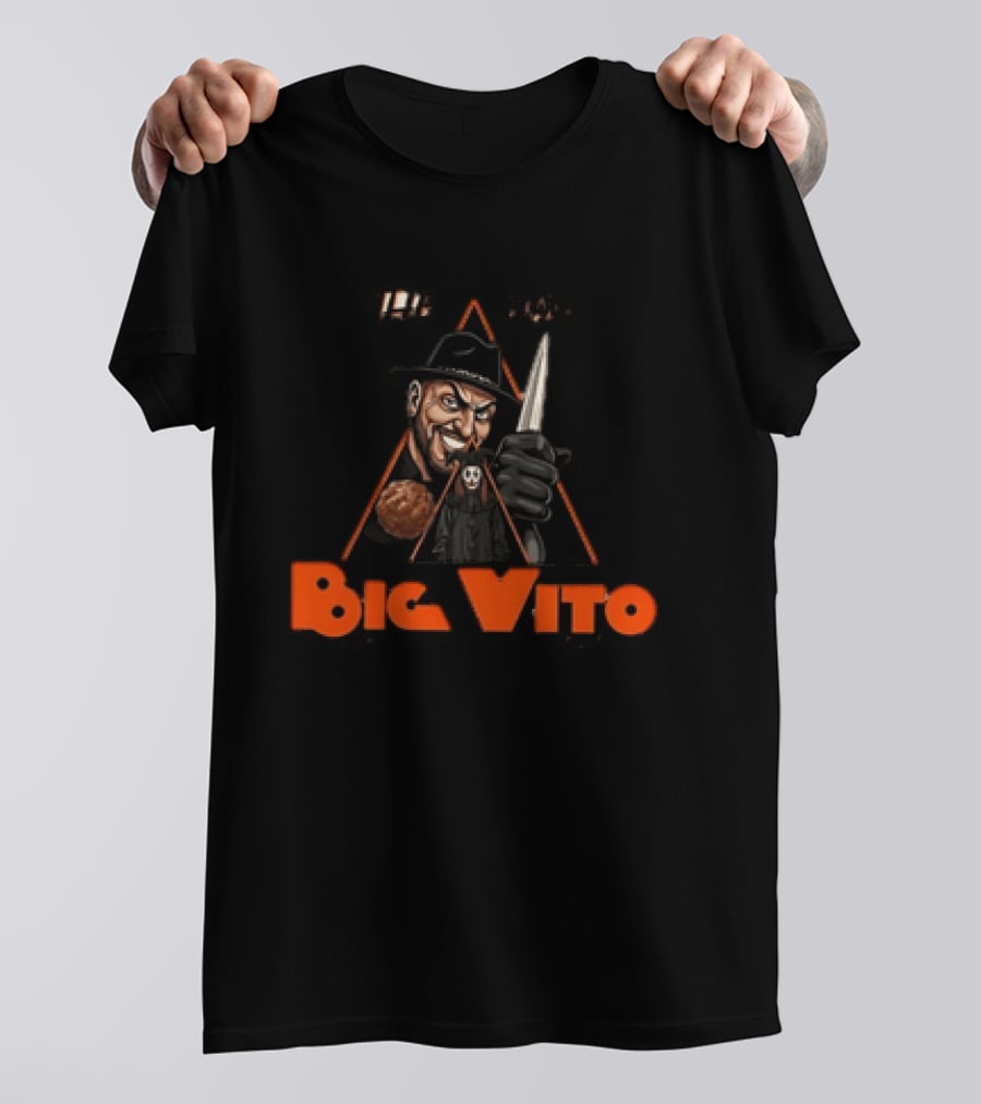 The Don Big Vito Mafia Triangle Graphic With Gangster And Knife T-Shirt
