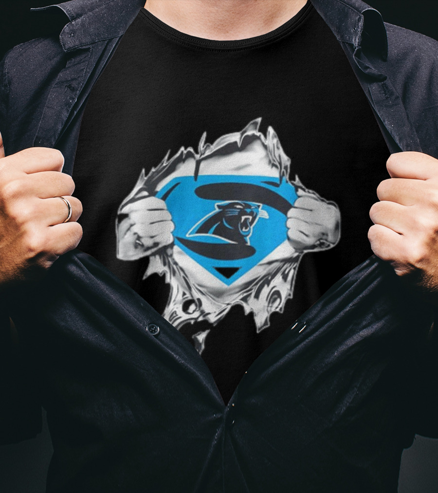 Carolina Panthers Superman Inspired Fan T-Shirt