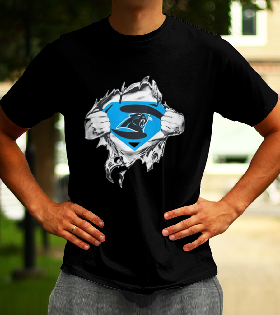 Carolina Panthers Superman Inspired Fan T-Shirt