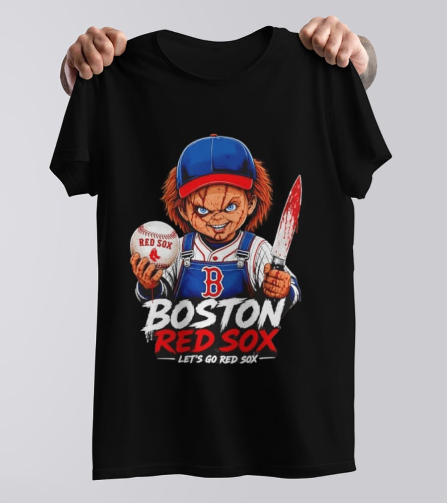 Boston Red Sox MLB Baseball Let's Go Red Sox Chucky T-Shirt