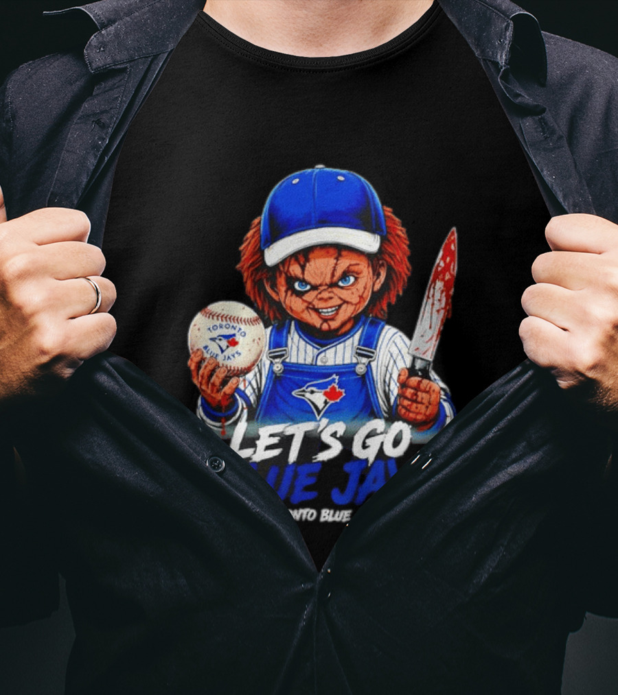 Chucky Toronto Blue Jays Let's Go Blue Jays Horror MLB T-Shirt
