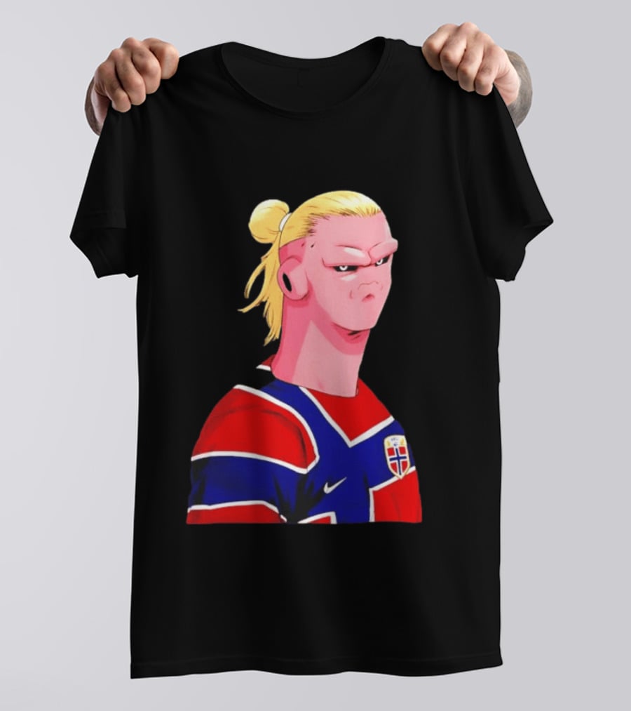 Erling Haaland Cartoon Norway National Football Team Norge T-Shirt