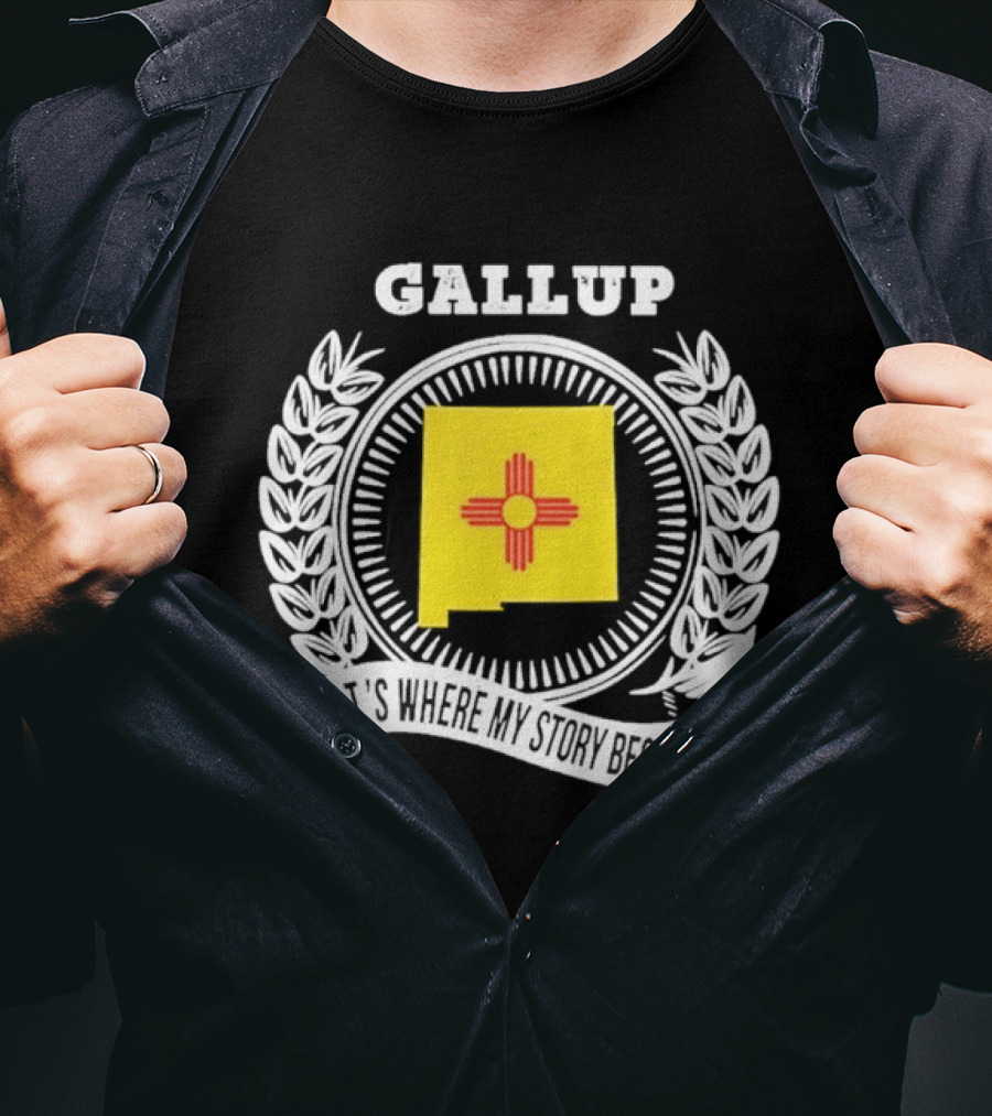 Gallup New Mexico Zia Symbol It's Where My Story Begins T-Shirt