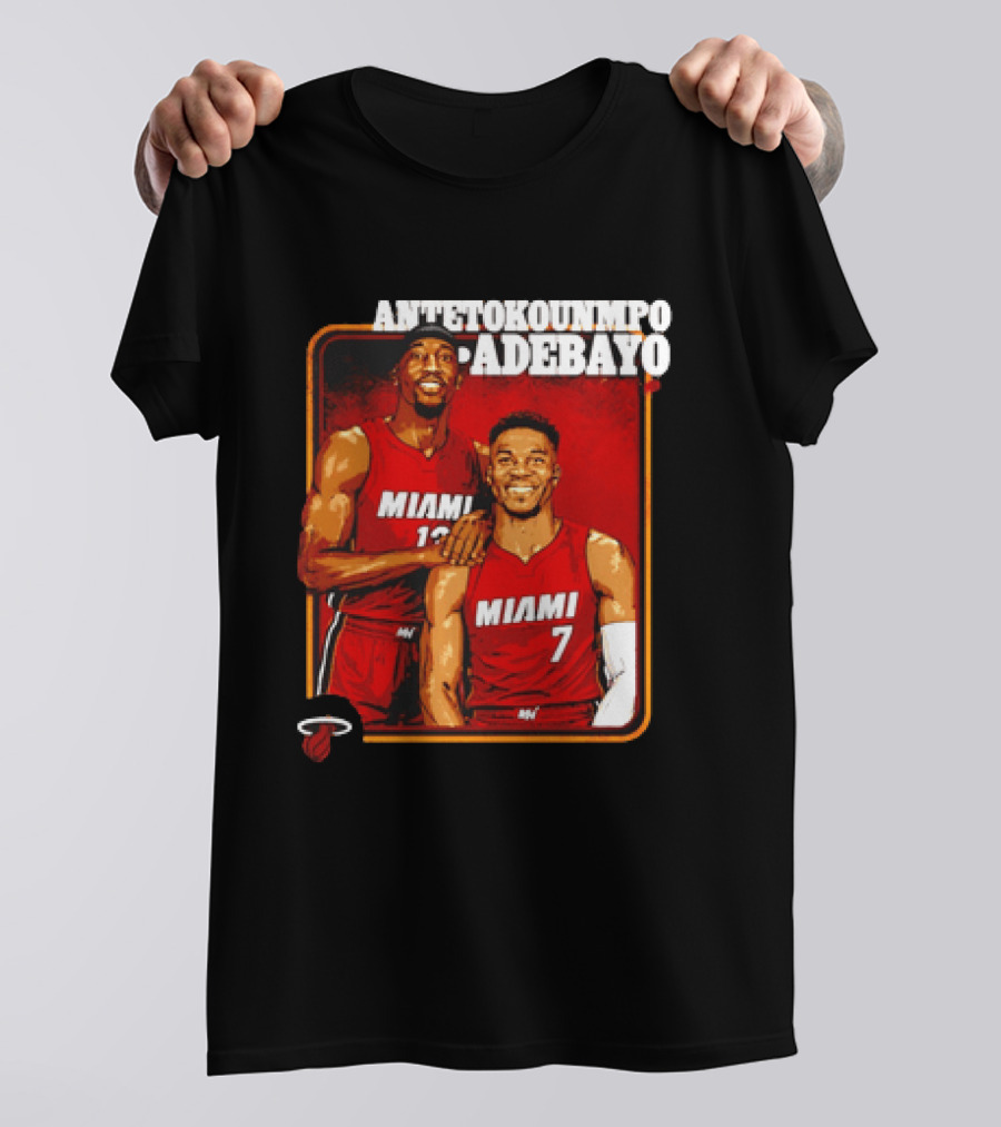 Antetokounmpo Adebayo Miami Heat Basketball T-Shirt