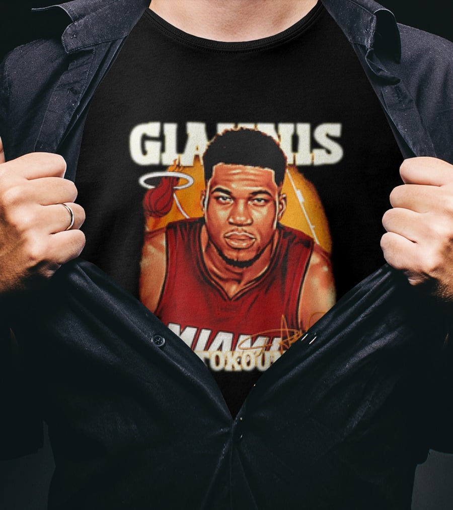 Giannis Antetokounmpo Miami Heat Airbrush T-Shirt