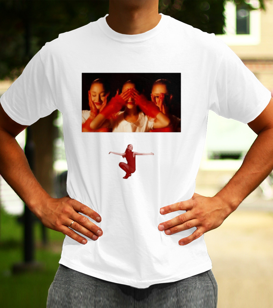Ariana Grande Eternal Sunshine Red Gloves Three Faces Pose Music Album T-Shirt