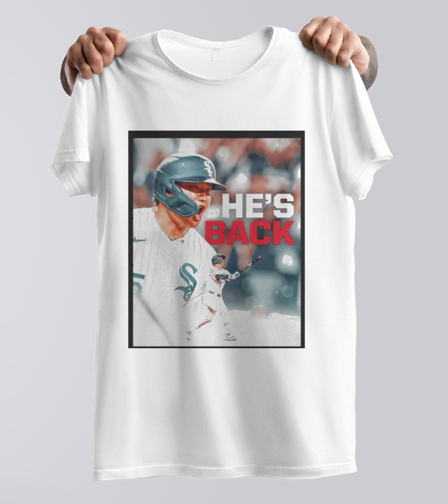 Chicago White Sox Munetaka Murakami He's Back Celebratory Moment T-Shirt