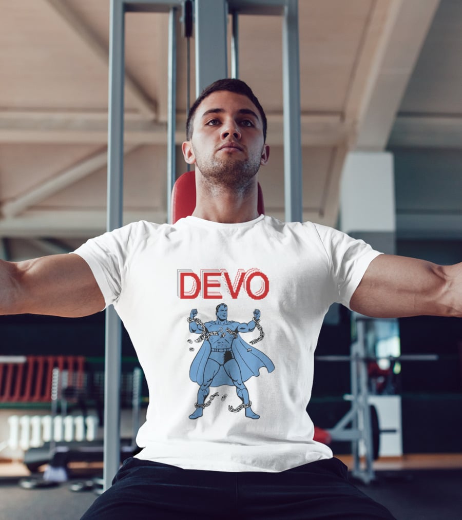 Devo Superhero Comic Style Action Figure T-Shirt