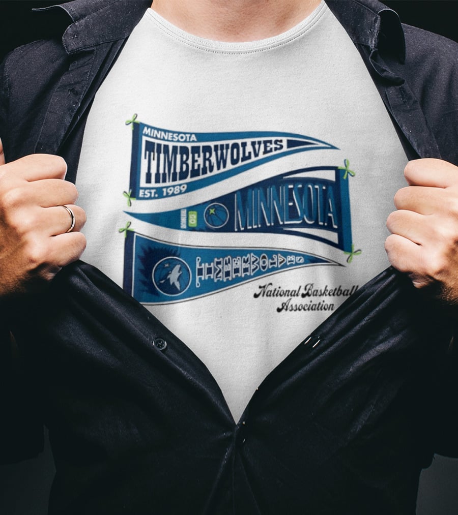 Minnesota Timberwolves NBA Pennants T-Shirt