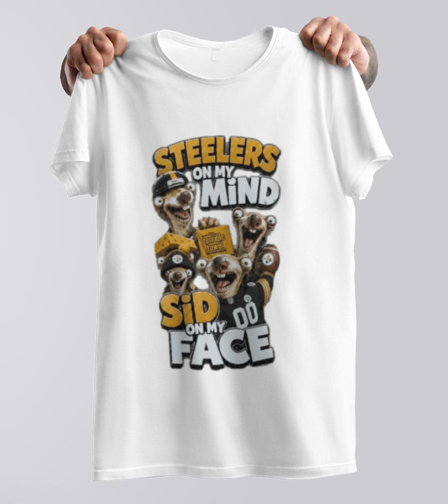 Steelers On My Mind Sid On My Face Terrible Towel Googly Eyes 00 T-Shirt