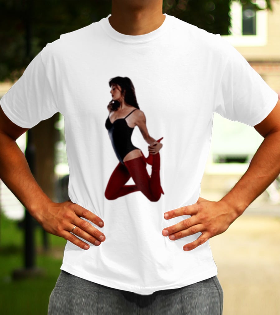 Rebecca Black Age Of The Exhibitionist Red Bodysuit And Stockings T-Shirt