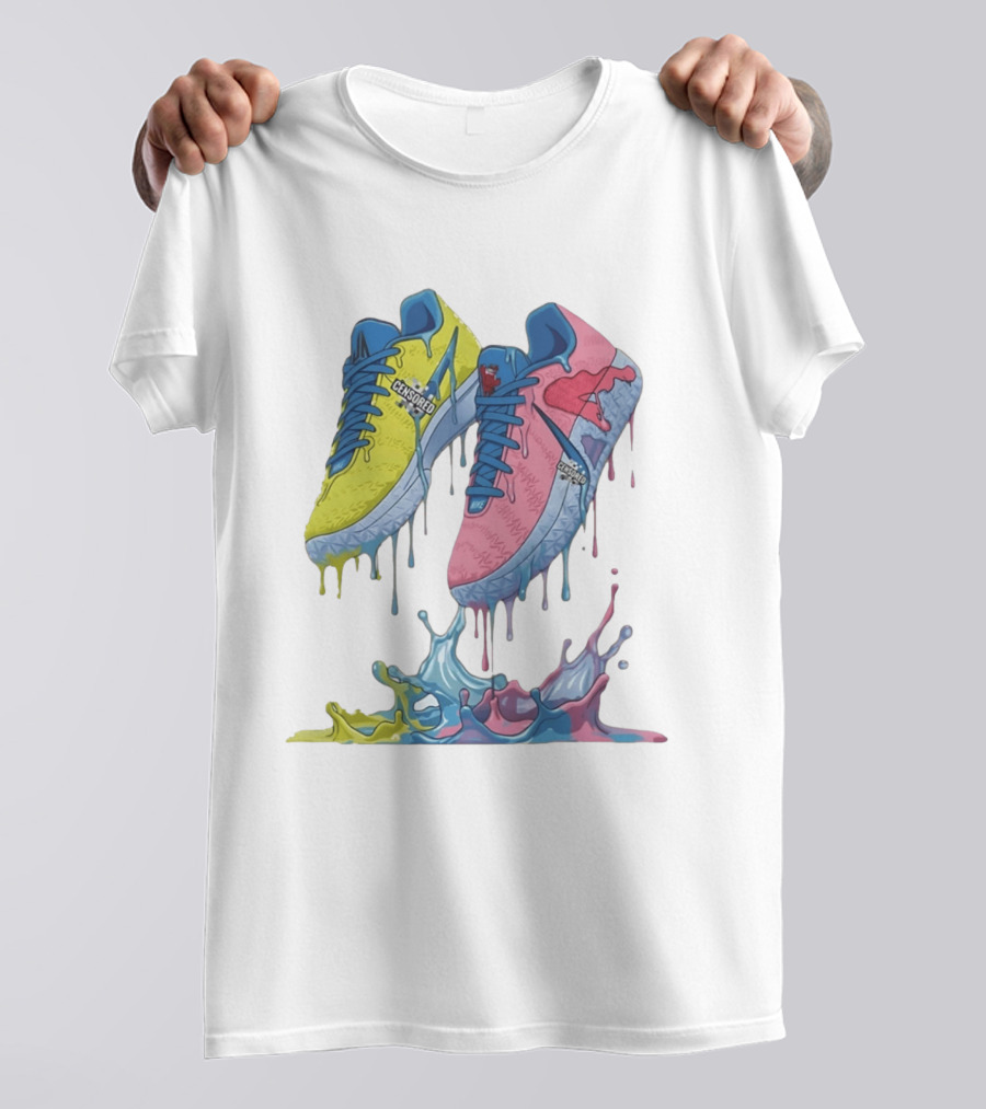 Safety Green Ja 3 Kool Aid Dripping Sneakers Censored T-Shirt