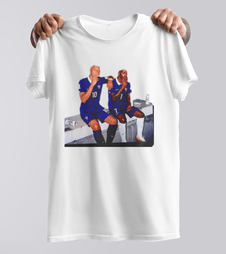 Kylian Mbappe And Ousmane Dembele Smoking And Drinking T-Shirt