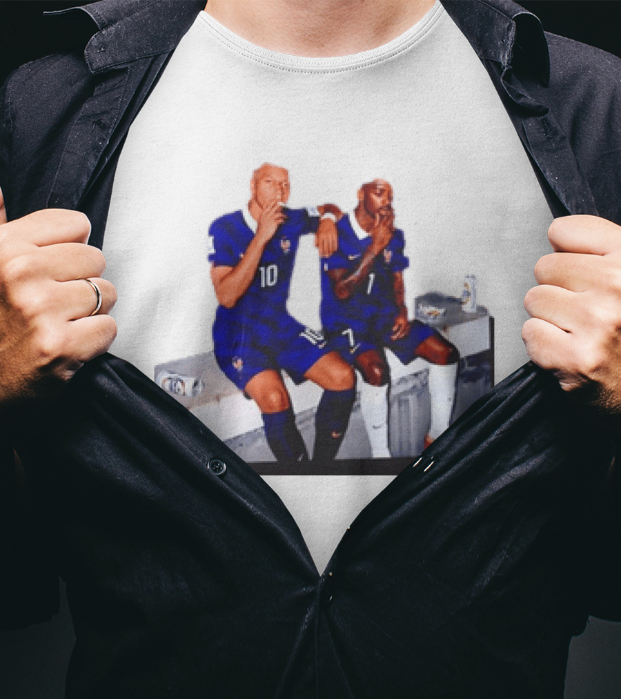 Kylian Mbappe And Ousmane Dembele Smoking And Drinking T-Shirt